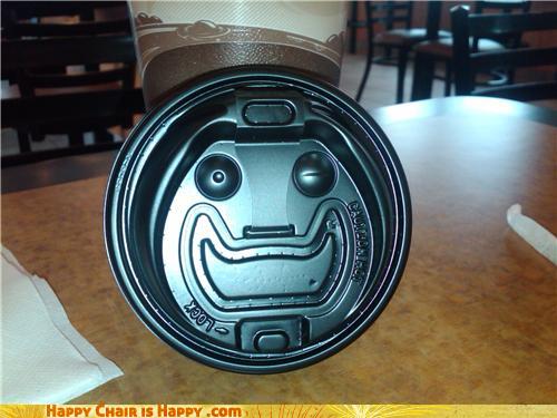 Objects With Faces-Happy Lid Promises He Didn't Put Anything In Your Coffee