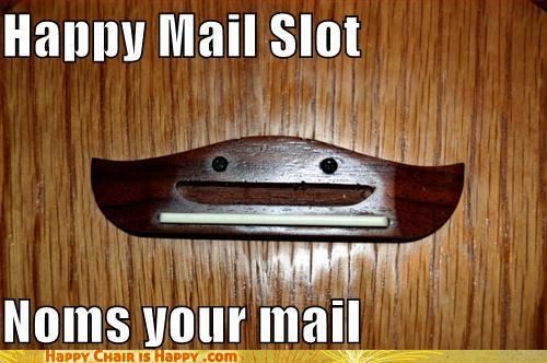 Objects With Faces-Happy Mail Slot Noms your mail